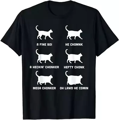 Funny Cats Meme Chonk Cat Chart T-Shirt • $11.96
