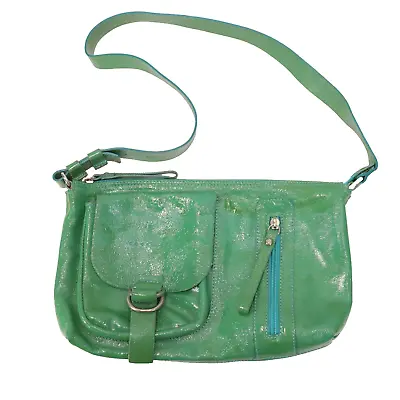 Vintage Coccinelle Handbag Women Kelly Green Patent Leather Purse Shoulder Bag • $38.95