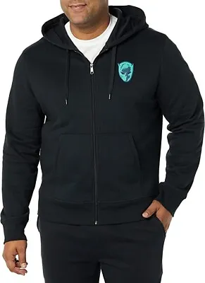 Amazon Essentials Disney | Marvel Black Panther Men's Fleece Full-Zip Hoodie L • £15