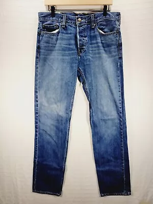Hollister Jeans Mens 32x34 Blue Distressed Dark Wash California Authentic Denim  • $9.77