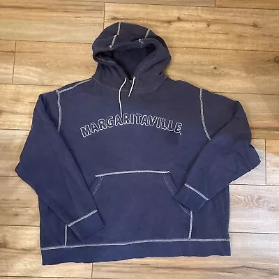 Margaritaville Jimmy Buffett Blue Hoodie Pullover Sweatshirt Size 2XL • $36.50