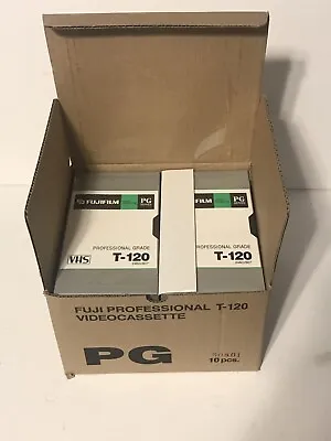 CASE LOT - 10 Fuji PG Professional Grade T120 Blank VHS Video Cassette VCR Tapes • $40
