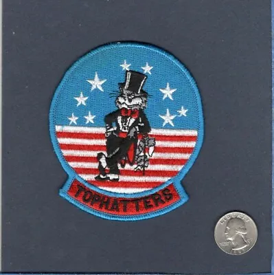 Original VF-14 TOPHATTERS US NAVY F-14 TOMCAT Fighter Squadron Mascot Patch • $5.99