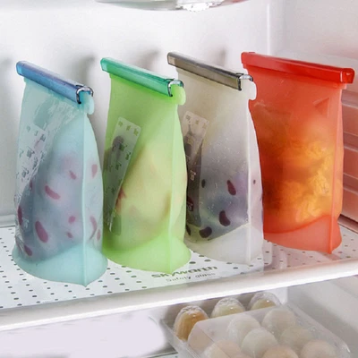 £7.90 • Buy Premium Silicone Sous Vide Bags Ziplock Kitchen Organizer 4 Colors 1000mL/1500mL