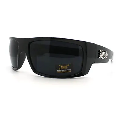 Locs Cholo All Black Rectangular Warp Mad Dog Gangster Sunglasses • $16.15