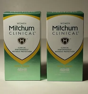 MITCHUM CLINICAL Women PURE FRESH Antiperspirant Deodorant 1.6oz SOLID LOT OF 2 • $29.99