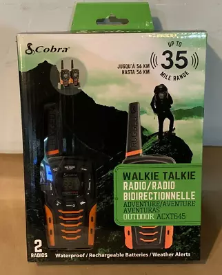 Cobra ACXT645 Waterproof Walkie Talkies For Adults - Rechargeable 22 Channels 2W • $44.99