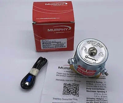 Murphy By Enovation Controls SV-12-4 Diesel Fuel Shutoff Valve (55700215) • $122.21