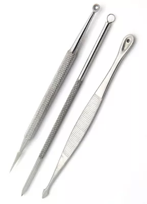 $5.44 • Buy Set Of 3 New Blackhead Remover Tools Comedone Acne Blemish Extractor Tools Kit