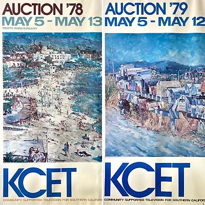 VINTAGE Rare Pair KCET Auction Prints 1978 & 1979 BOTH SIGNED By MARCO SASSONE • $300