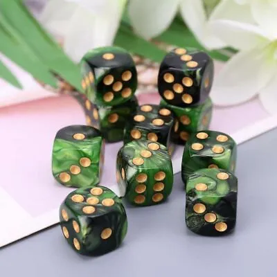 10Pcs 16mm Resin Dice D6 Round Edges Dice Bar Nightclub Entertainment Toy • $12.66