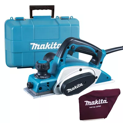 Makita KP0800K 3 /82mm Duty Planer In Carry Case 240V With Dust Bag & Carry Case • £183