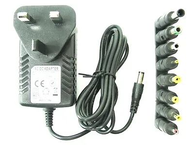 1a 15v 15w Ac/dc Power Adaptor Supply Charger 1000ma Universal (multi Jack) • £12.25
