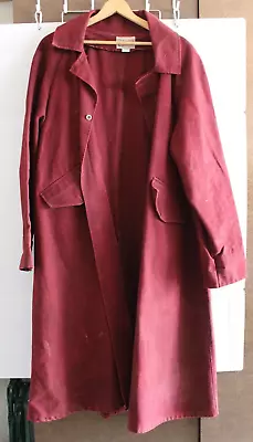 Frontier Classic Duster Riding Coat Cowboy Horseman Cotton Canvas Mens XL Red • $75