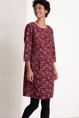 £35.98 • Buy Seasalt Women's Dress - Red High Key Needlecord Dress - Tall - Layered Leaves Cr