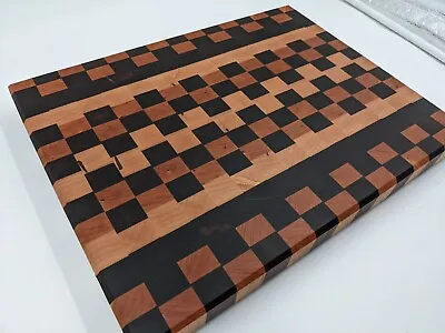 Cutting Board Checkerboard Charcuterie END GRAIN Black Walnut Maple Cherry • $104.99