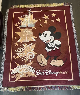 Walt Disney World Mickey Mouse  Rug 60 X 49  Red Large Wall Hanger Tapestry ￼ • £50