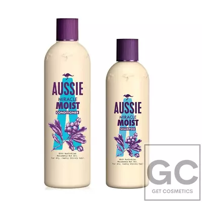 £11 • Buy Aussie Miracle Moist Hair Shampoo 300ml And Conditioner 500ml