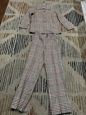 Vintage 70s Women's  Plaid  Suit Size 9-10 Made In Japan • $49.99