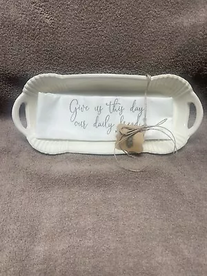 Mud Pie Blessings Bread Bowl And Towel Set White Small • $20