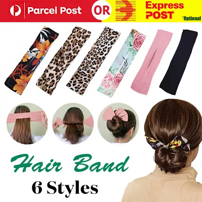 $2.62 • Buy New Deft Bun Knotted Wire Hair Band Print Headband Twist Maker Hair Accessories