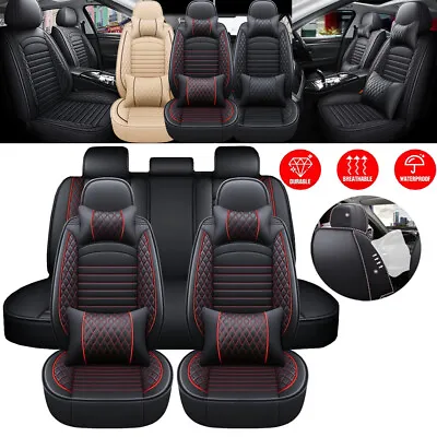 For Chevrolet Faux Leather Car Seat Covers 5-Seats Front Rear Protector Full Set • $89.99