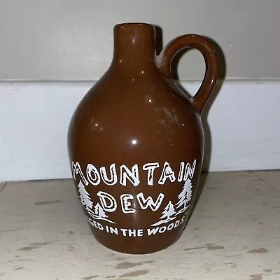 Vintage Mountain Dew Aged In The Woods Moonshine Bottle/Jug Rare Brown Advert • $19.99