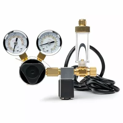 Milwaukee MA957 CO2 Regulator 115V Solenoid Bubble Counter + 10 Ft CO2 Tubing • $99.99