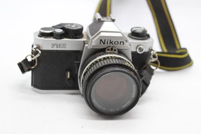 £89 • Buy F Vintage Nikon FM2 SLR Camera W/ Nikkor 1.4 50mm Lens & Strap