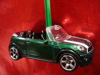 * New * Custom Mini Cooper S Convertible Green Christmas Tree Ornament • $28