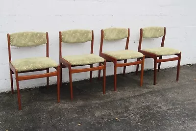 Danish Modern Teak Wood Dining Chairs Set Of Four 5353 • $995