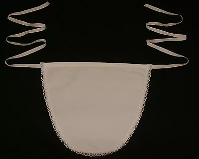 £2.65 • Buy WHITE WAIST APRON - ADULTS 50'S STYLE / FRENCH MAID PINNY - Lace Trimmed