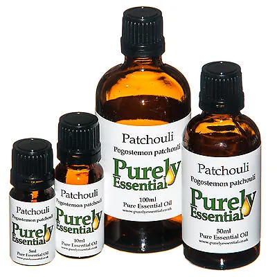 Patchouli Essential Oil 5ml 10ml 50ml 100ml 100% Pure&Natural Purely Essential • £3.29