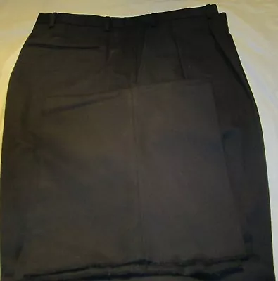 Men Dress Pant Big And Tall Black Size 48 Open Hem 4 Pocket 65% Poly/ 35% Cotton • $13.41