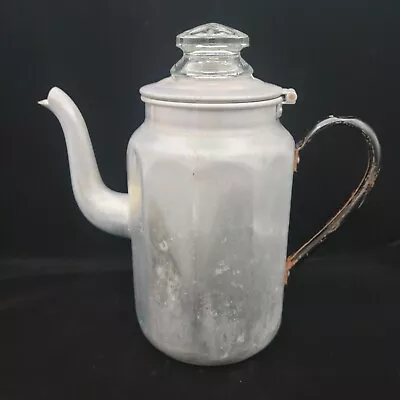 Vintage Aluminum Stove Top Coffee Pot Percolator 8 Cups • $16.99