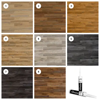 1pc Wood Effect Vinyl Plank Board Wall Panel Cladding Room DIY Decorative Tile • £16.95