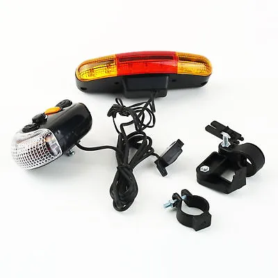 $13.59 • Buy 7 LED Bicycle Bike Turn Signal Directional Brake Light Lamp 8 Sound Horn S3 USA