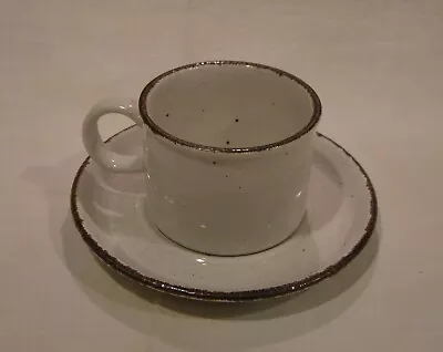 2 Midwinter Stonehenge Ironstone Creation Pattern Flat Cups And Saucers • $12.99