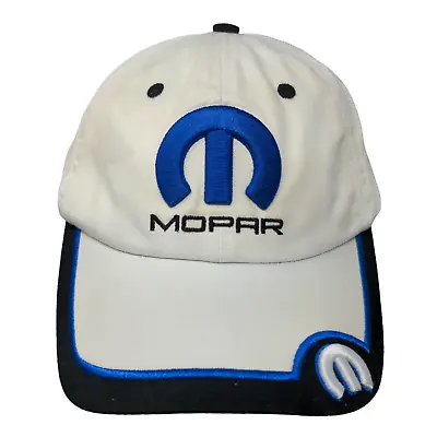 Mopar Men's Slideback Hat White Adjustable Embroidered Logo 100% Cotton • $20