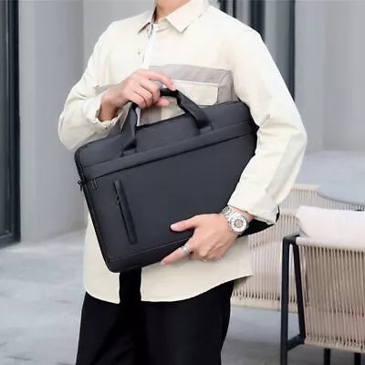 Leather Laptop Bag Business Office Handbag Messenger Bags Briefcase Bag  Men • £39.14