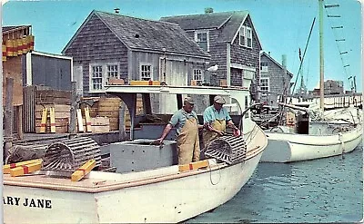 Lobster Boats & Traps On Cape Cod Vintage Postcard PCB-1K • $3.68