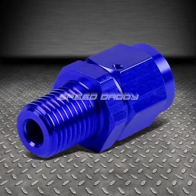 6-an Female Flare To 1/4  Npt Male Blue Aluminum Reducer B-nut Swivel Fitting • $4.99