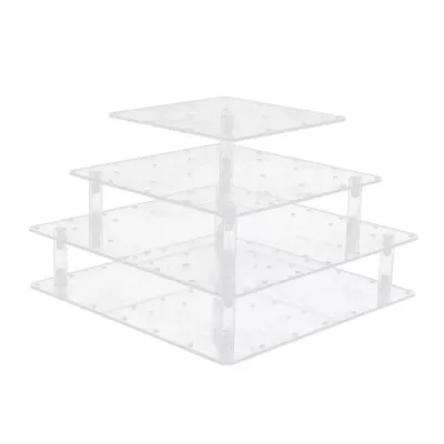 56 Hole Clear Lollipop Display Stand Acrylic Cake Pop Stand Wedding Candy Holder • £12.35
