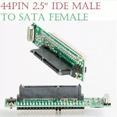 £5.98 • Buy SATA Female To 44Pin 2.5 IDE Male HDD Adapter Converter Desktop PC Windows