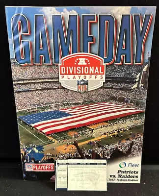 New England Patriots Oakland Raiders Snow Program Ticket Stub Tuck Rule 1/19/02 • $699.99