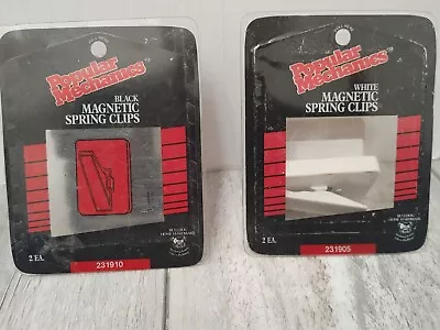 Popular Mechanics MAGNETIC SPRING CLIPS BLACK & WHITE  (2-PKG BUNDLE) USA • $10.03