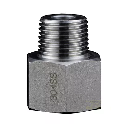 1/4  Male To 3/8  Female BSP Hex Nipple Pipe Fitting SS304 Reducer Connector • $5.50