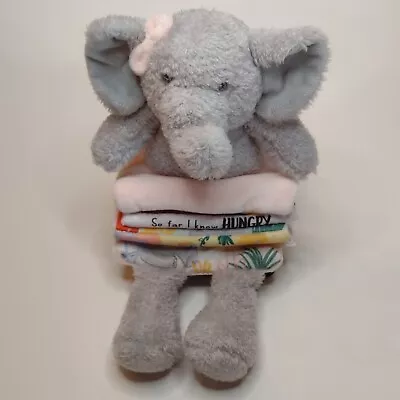 Mud Pie Reading Pals Girl Elephant Folding Cloth Book Stuffed Animal Plush Lovey • $12.99