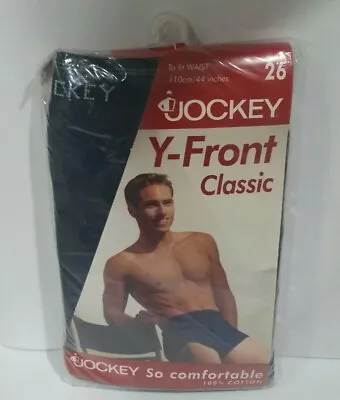 Jockey Y Front Classic Brief Size 26 Navy Blue Vintage Underwear Waist 44   • $32.50