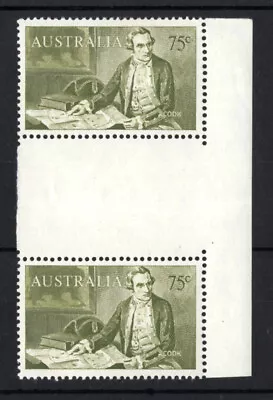 M2287 Australia 1966 SG400 - 75c Olive In A Right Marginal GUTTER Pair • £29.75